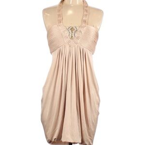 NWT BCNGMAXAZRIA size M cream jeweled dress